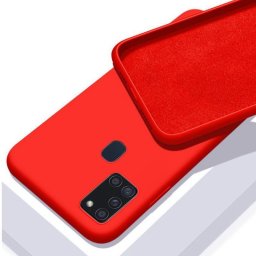 Калъф Liquid Silicone TPU за Samsung Galaxy A21S - Червен