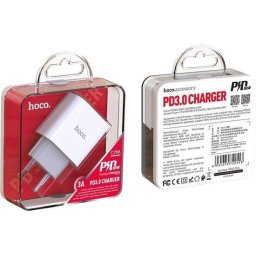 Адаптер Hoco 220V C76A Speed source PD3.0 charger(EU)) - Бял