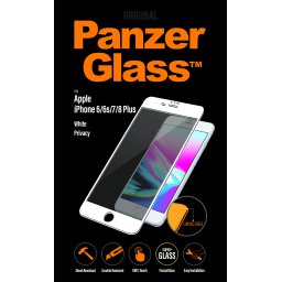 Стъклен протектор PanzerGlass за Apple Iphone 7/8/6/6s plus Privacy - Бял
