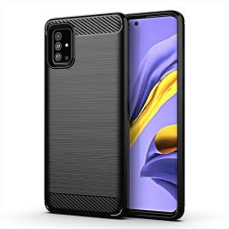 Гръб Ipaky Carbon за Samsung Galaxy A71 - Черен