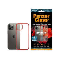 Гръб PanzerGlass за iPhone 12 / 12 Pro, ClearCase - Червена рамка