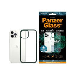 Гръб PanzerGlass за iPhone 12 / 12 Pro, ClearCase - Зелена рамка