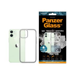 Гръб PanzerGlass за iPhone 12 mini, ClearCase - Сива рамка