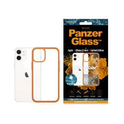 Гръб PanzerGlass за iPhone 12 mini, ClearCase - Oранжева рамка
