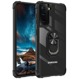 Гръб Military ring за Samsung Galaxy S21 Ultra - Черен