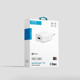Адаптер ttec SpeedCharger QC 3.0 Travel Charger, 18W - Бял