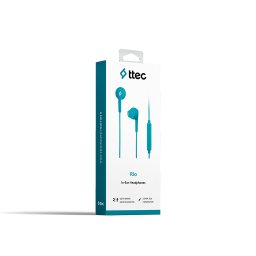 Слушалки RIO In-Ear Headphones with Built-in remote control - Тюркоаз