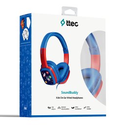 Слушалки ttec SoundBuddy Kids On-Ear Wired Headphones - Сини