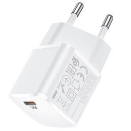 Зарядно Hoco N10 220V PD20W charger - Бяло