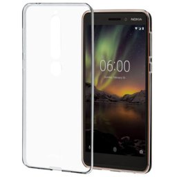 Оригинален силиконов гръб за Nokia 6.1 - Прозрачен