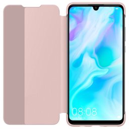 Оригинален калъф Flip View за Huawei P30 Lite - Розов
