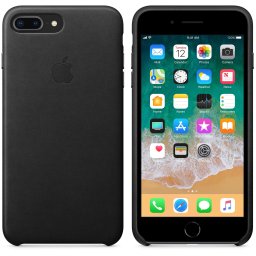 Оригинален гръб Leather за Apple 8/7 Plus - Черен