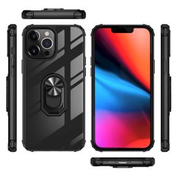 Гръб Military ring за iPhone 13 Pro - Черен