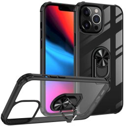 Гръб Military ring за iPhone 13 Pro Max - Черен