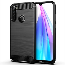 Гръб Carbon fiber soft tpu за Xiaomi Redmi Note 8T - Черен