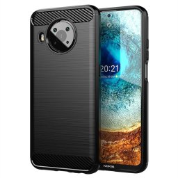 Гръб Carbon fiber soft tpu за Nokia X20 - Черен