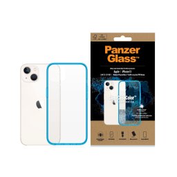 Гръб PanzerGlass за iPhone 13, ClearCase - Синя рамка