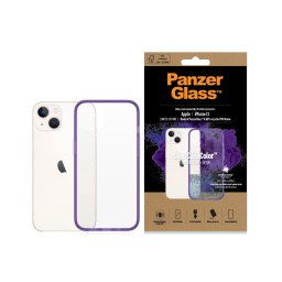 Гръб PanzerGlass за iPhone 13, ClearCase - Лилава рамка