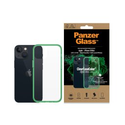 Гръб PanzerGlass за iPhone 13 mini, ClearCase - Зелена рамка
