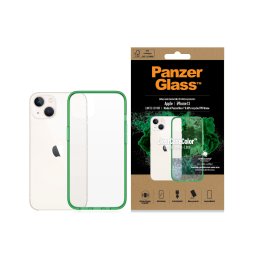 Гръб PanzerGlass за iPhone 13, ClearCase - Зелена рамка