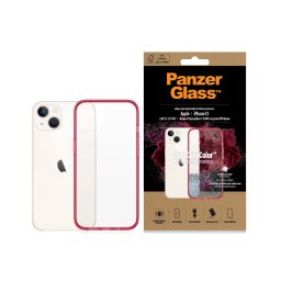 Гръб PanzerGlass за iPhone 13, ClearCase - Червена рамка