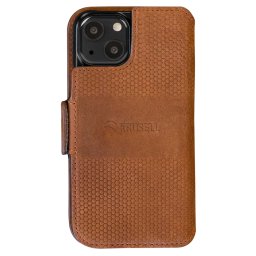 Калъф Krusell Leather Wallet за Iphone 13 - Cognac