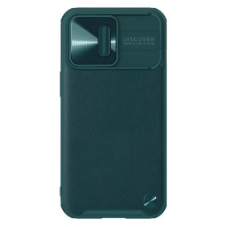 Гръб Nillkin leather camshield за iPhone 13 Pro - Зелен