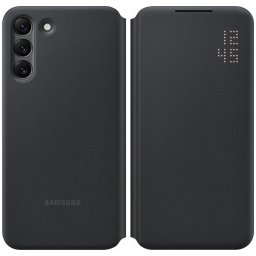 Оригинален калъф Samsung LED View Case за Samsung Galaxy S22 - Черен, EF-NS901PBE