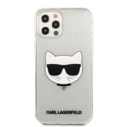 Калъф Karl Lagerfeld Choupette Head Glitter Case за iPhone 12 Pro Max 6.7 - Сребрист