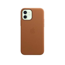 Оригинален гръб Apple Leather Magsafe Cover за iPhone 12/12 Pro - Saddle Brown, MHKF3ZM/A