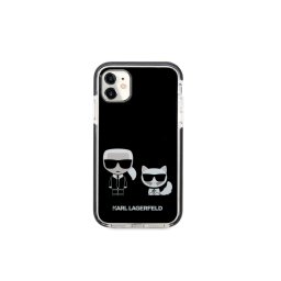 Гръб Karl Lagerfeld TPE Karl and Choupette Case за iPhone 11 - Черен