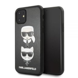 Гръб Karl Lagerfeld and Choupette Case за iPhone 11 - Черен