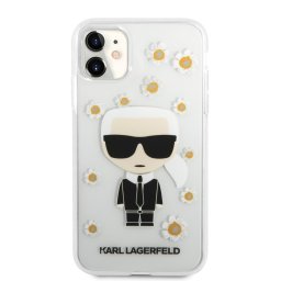 Гръб Karl Lagerfeld Ikonik Flower Case за iPhone 11 - Прозрачен