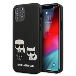 Гръб Karl Lagerfeld PU Karl and Choupette Case за iPhone 12/12 Pro 6.1 - Черен