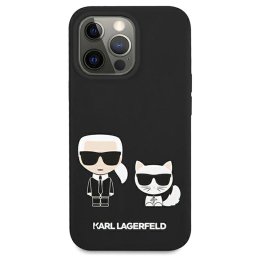 Калъф Karl Lagerfeld and Choupette Liquid Silicone Case за iPhone 13 Pro - Черен