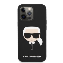 Гръб Karl Lagerfeld Liquid Silicone Karl Head Case за iPhone 13 Pro - Черен