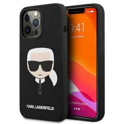Гръб Karl Lagerfeld Liquid Silicone Karl Head Case за iPhone 13 Pro Max - Черен