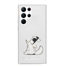 Гръб Karl Lagerfeld PC/TPU Choupette Eat Zadní Kryt pro за Samsung Galaxy S22 Ultra - Прозрачен