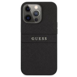 Гръб Guess PU Leather Saffiano Case за iPhone 13 Pro - Черен
