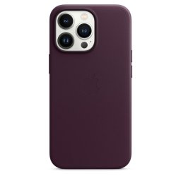 Оригинален гръб Apple Leather Case with MagSafe за iPhone 13 Pro - Тъмно лилав, MM1A3ZM/A
