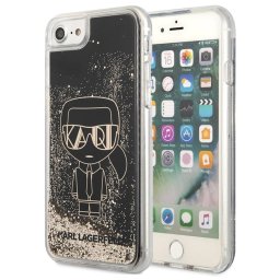 Гръб Karl Lagerfeld Liquid Glitter Gatsby Case за iPhone 7/8/SE2020/SE2022 - Черен