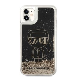 Гръб Karl Lagerfeld Liquid Glitter Gatsby Case за iPhone 11 - Черен