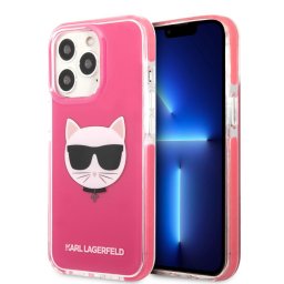 Гръб Karl Lagerfeld TPE Choupette Head Case за iPhone 13 Pro - Розов
