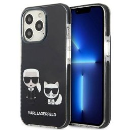 Гръб Karl Lagerfeld TPE Karl and Choupette Case за iPhone 13 Pro - Черен
