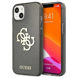 Гръб Guess TPU Big 4G Full Glitter Case за iPhone 13 - Черен