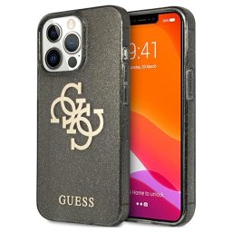 Гръб Guess TPU Big 4G Full Glitter Case за iPhone 13 Pro - Черен