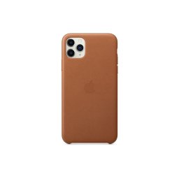 Гръб Apple Leather Cover за iPhone 11 Pro Max - Кафяв, MX0D2ZM/A