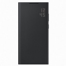 Оригинален калъф Samsung LED View Cover за Galaxy S22 Ultra - Черен, EF-NS908PBE