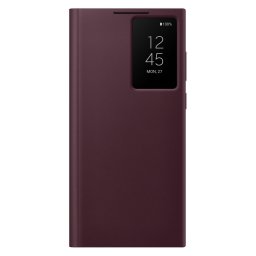 Оригинален калъф Samsung Clear View Case за Galaxy S22 Ultra - Бордо, EF-ZS908CEE