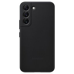 Оригинален калъф Samsung Leather Cover за Galaxy S22 - Черен, EF-VS901LBE